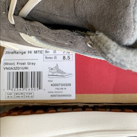 • VANS ULTRARANGE HI MTE WOOL FROST GREY WMNS - Picture 12 of 16